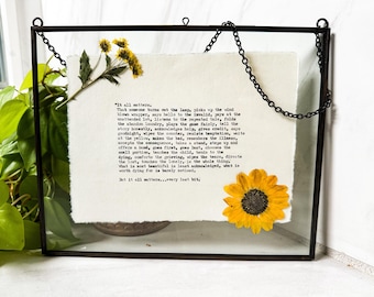 Custom Quote Print, Vintage Typewriter, Cotton Paper, Framed Wall Art