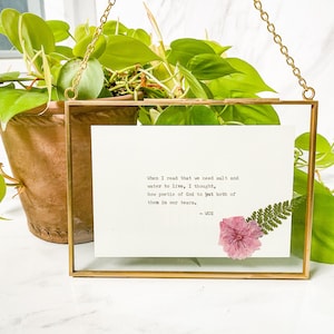 CUSTOM hand typed, quote, lyrics, vow, verse on CARDSTOCK PAPER, 5X7 chain frame