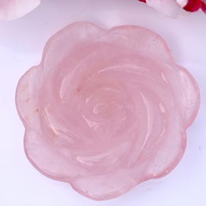 Rose Quartz Rose Carving | Crystal of Love & Beauty | Heart Chakra Healing | Crystal Flower Decor | Mother&#39;s Day Gift | Crystal Healing