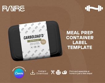 Gym Themed Party - Fitness Meal Prep Label Template (Digital Download)