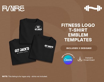 Custom Gym T-Shirt Logo Templates - Trainer & Owner (Digital Download)