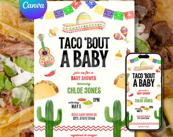Taco Bout a Baby Shower Invitation – Fiesta Theme (Digital Download)