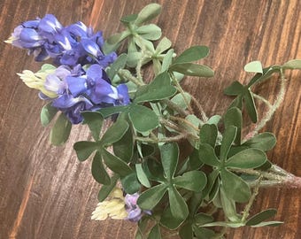 Faux Bluebonnet Stem: Realistic Navy Blue Wildflower, 11&quot;