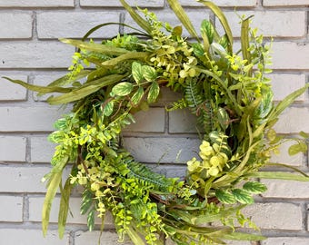 Eucalyptus Fern Wreath: Artificial Greenery, Year-Round Decor