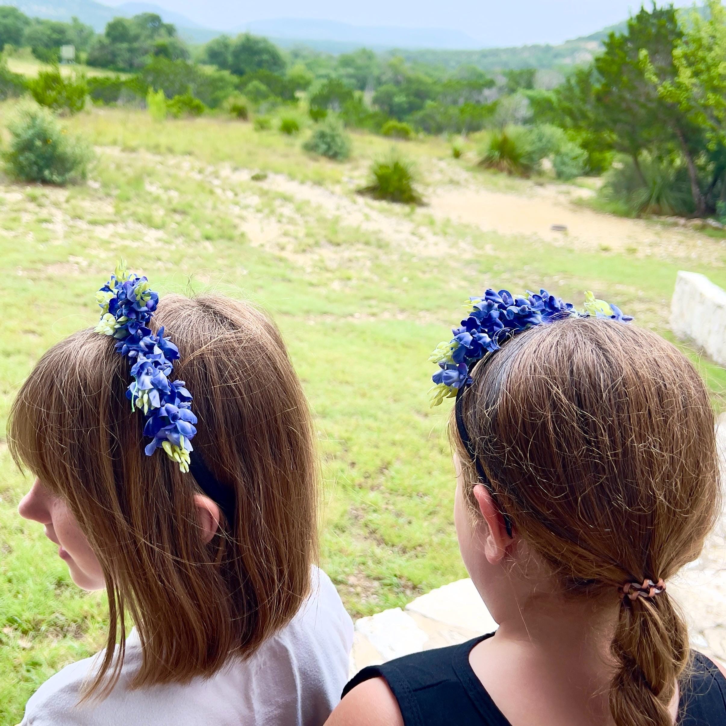 Bluebonnet Headband Flower Crown: Texas Wildflower Headband