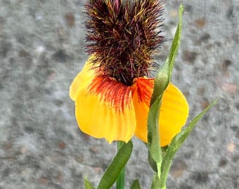 Mexican Hat Stems Vintage Ratibida Wildflowers Realistic Red Yellow Prairie Coneflower 20 inch high end Faux Stem Bridal Bouquet gift item