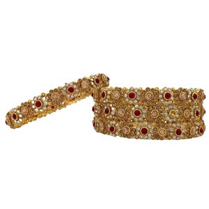 Bangles Set - Indian Pakistani Bridal Jewellery - Multicolour Zircon Crafted Fancy Bangles - Wedding/Party Wear Bangles Set