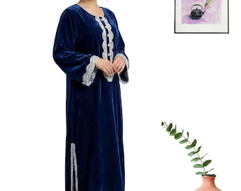 Vestido de terciopelo de invierno indio pakistaní - Camisa larga de terciopelo para fiesta