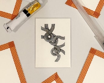 ACEO Minimalist Pen and Ink Drawing Mystery Package