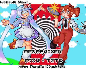 Mesmeriser Miku and Teto Acrylic Keychain set!