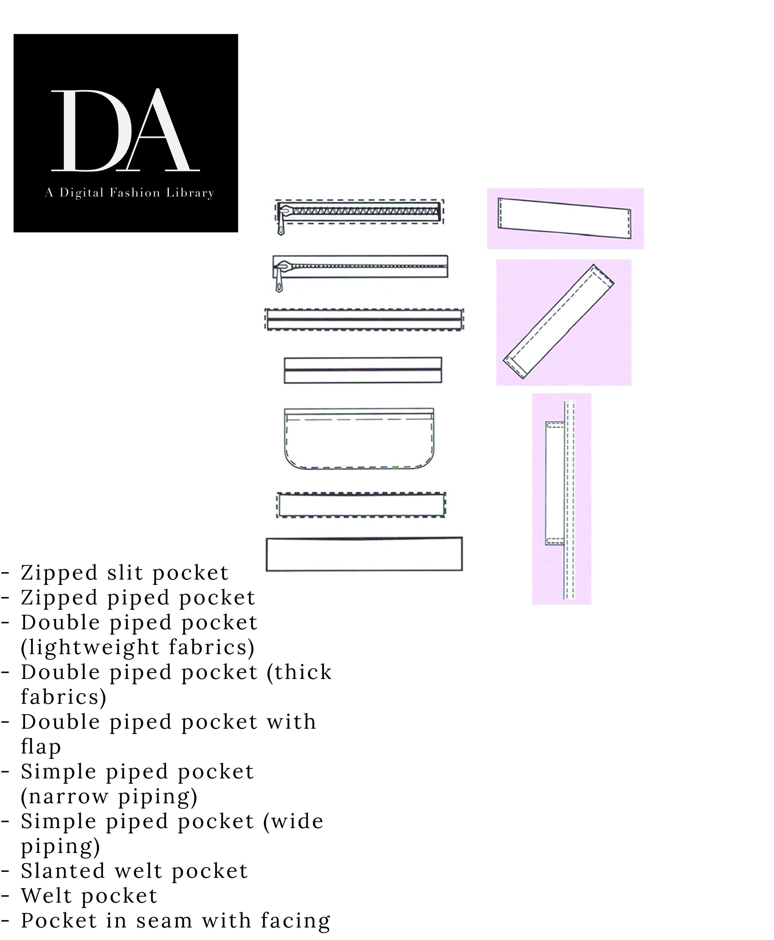19+ Pocket Pattern Collection: Sewing Guide (digital Download) - Etsy