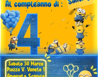 Minions Birthday Invitation