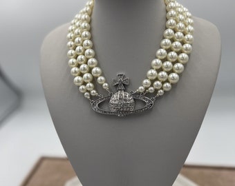 Vivienne Westwood Collar de perlas gargantilla de perlas de moda