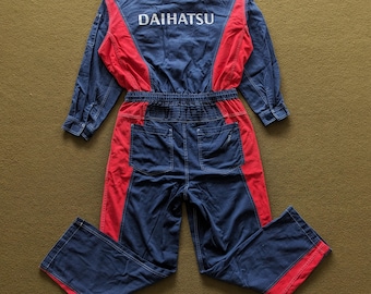 Vintage DAIHATSU Japanese Motorsports Racing Coverall Workwear Jacket