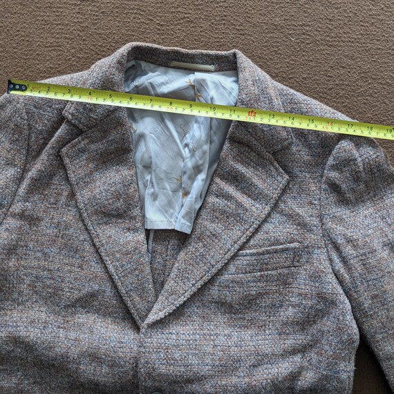 Blazer Vintage J. Press En Tweed Harris Marron Clair épis Tacheté - Taille 44 Fabriqué Aux USA, Parfait état