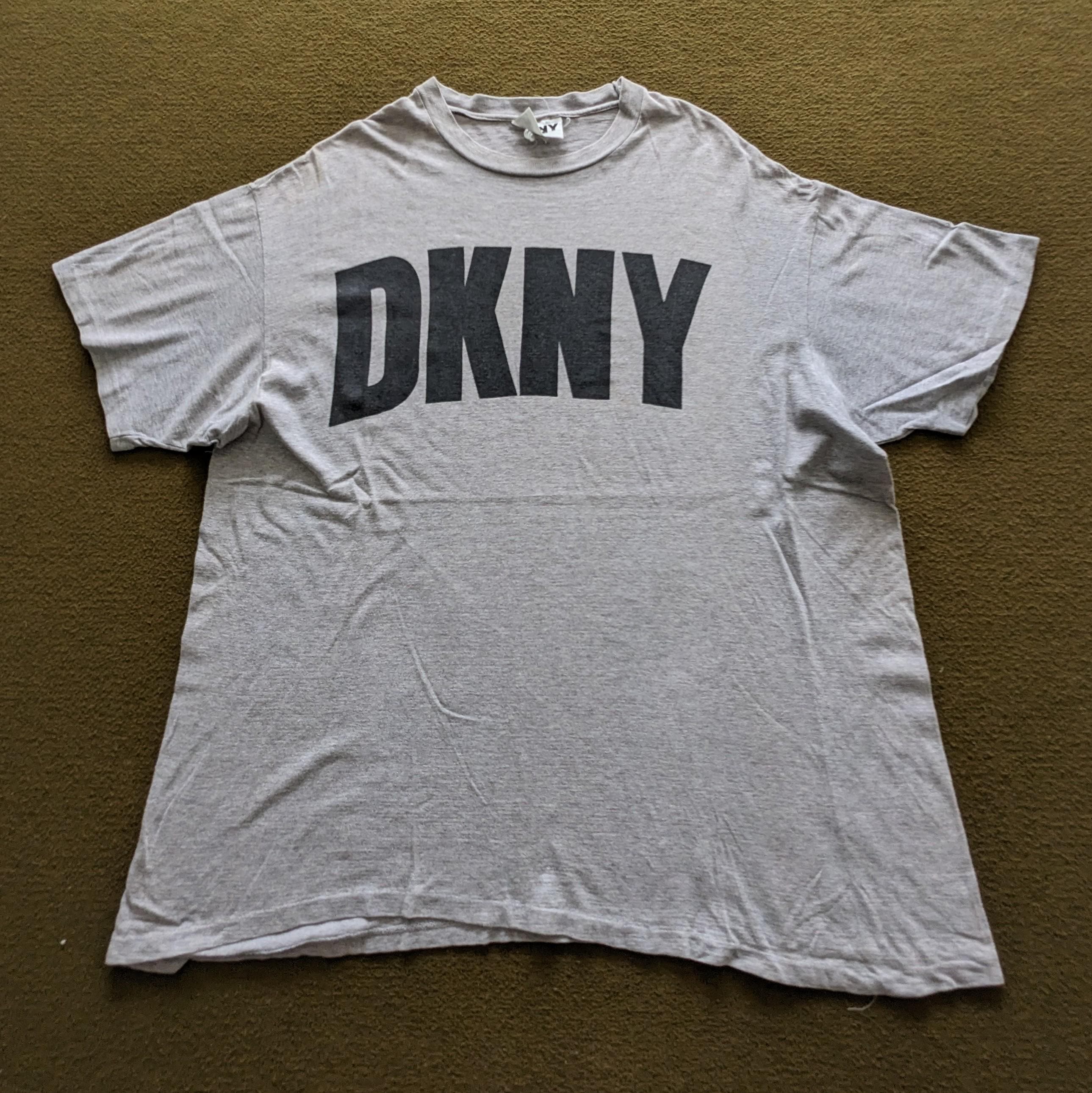 Vintage 90's DKNY Big Logo T-shirt - Etsy