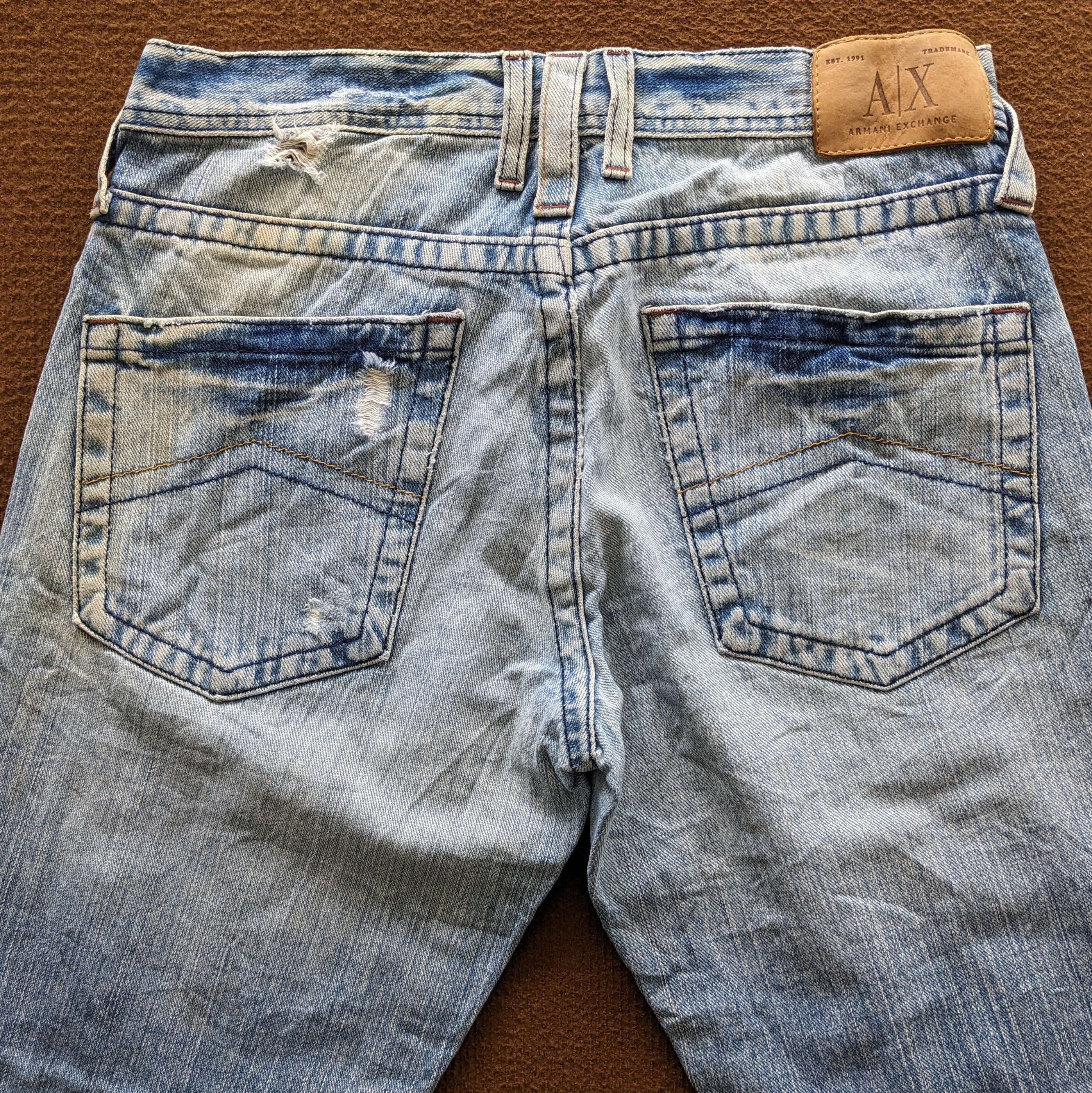Vintage Armani Exchange American Brand Distressed Jeans - Etsy