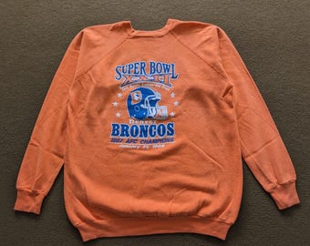 Sudadera vintage del equipo de fútbol americano DENVER BRONCOS 1987, campeones de la AFC