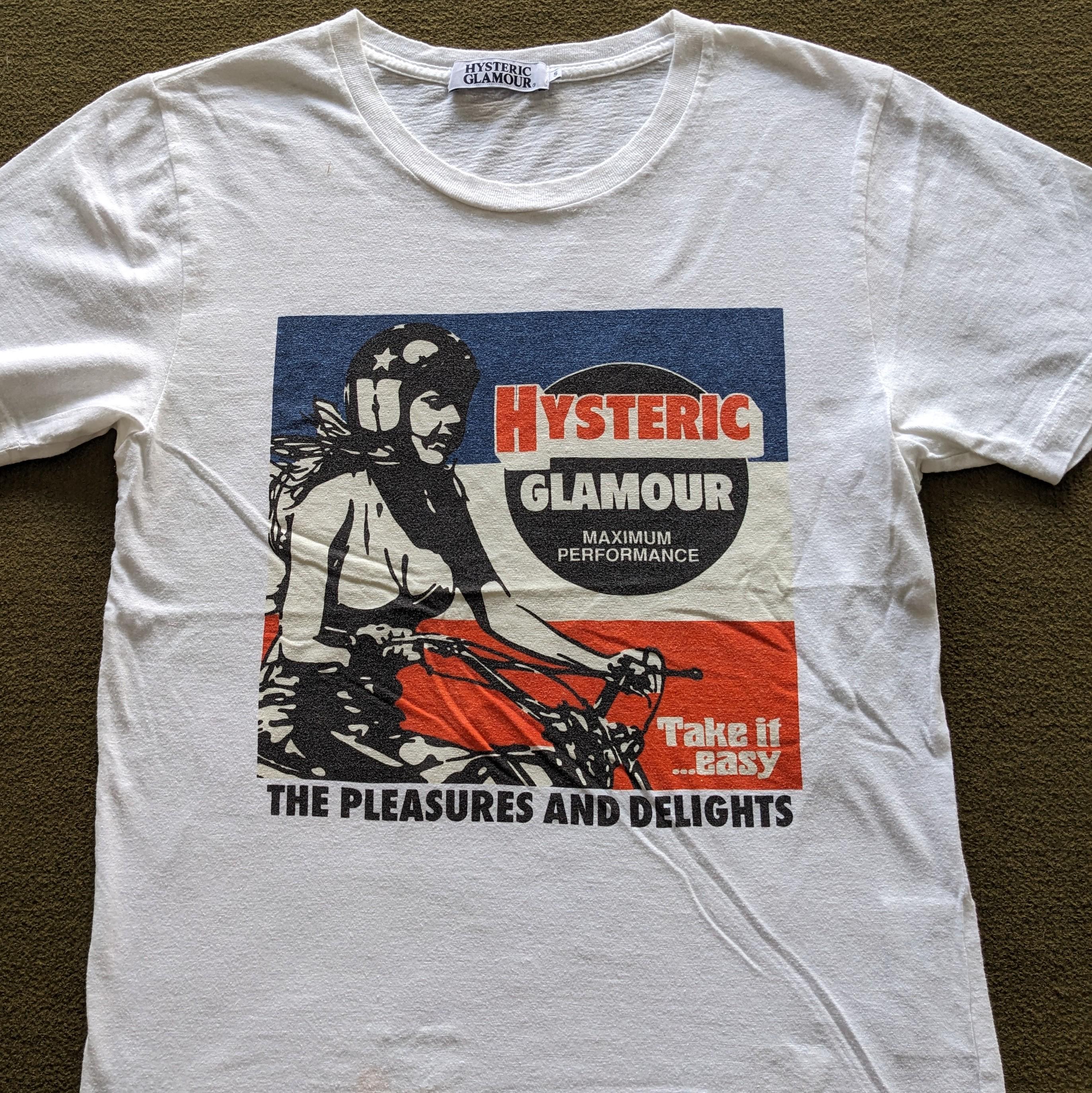 トップス HYSTERIC GLAMOUR HYS COSMETICS T-SHIRT Rare Hysteric Glamour Classic style Pink T shirt Classic style tee