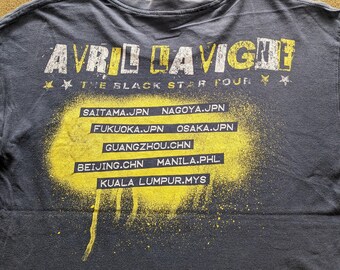 Avril Lavigne the Black Star tourライブグッズ Vintage Avril Lavigne the Black Star Tour T-shirt - Etsy