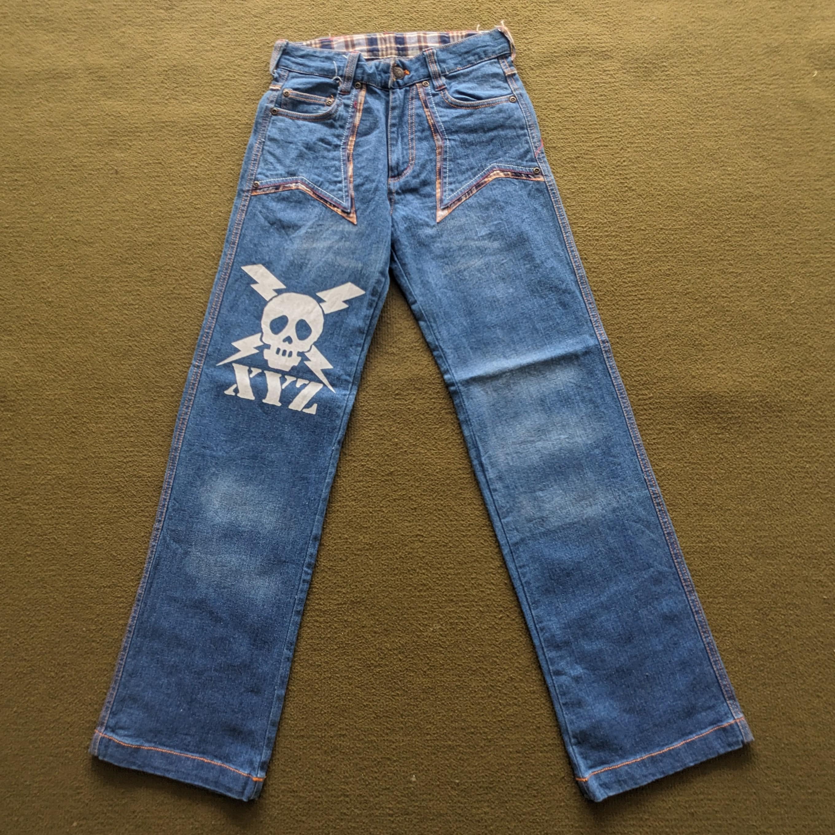Vintage SKULLS XYZ Japanese Brand Jeans - Etsy