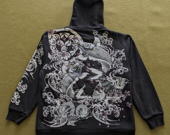 【レア】JAPANESE CLASSIC SCRIPT スカジャン Vintage 1990's Japanese Classics Script Skull Sukajan Reversible