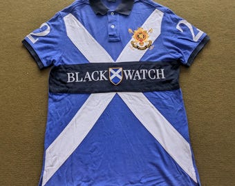 ヴィンテージ ポロ ラルフローレン x ブラックウォッチ ポロシャツ