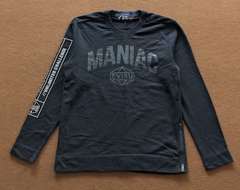Vintage EVISU MANIAC Japanese Designer Sweatshirt - Etsy