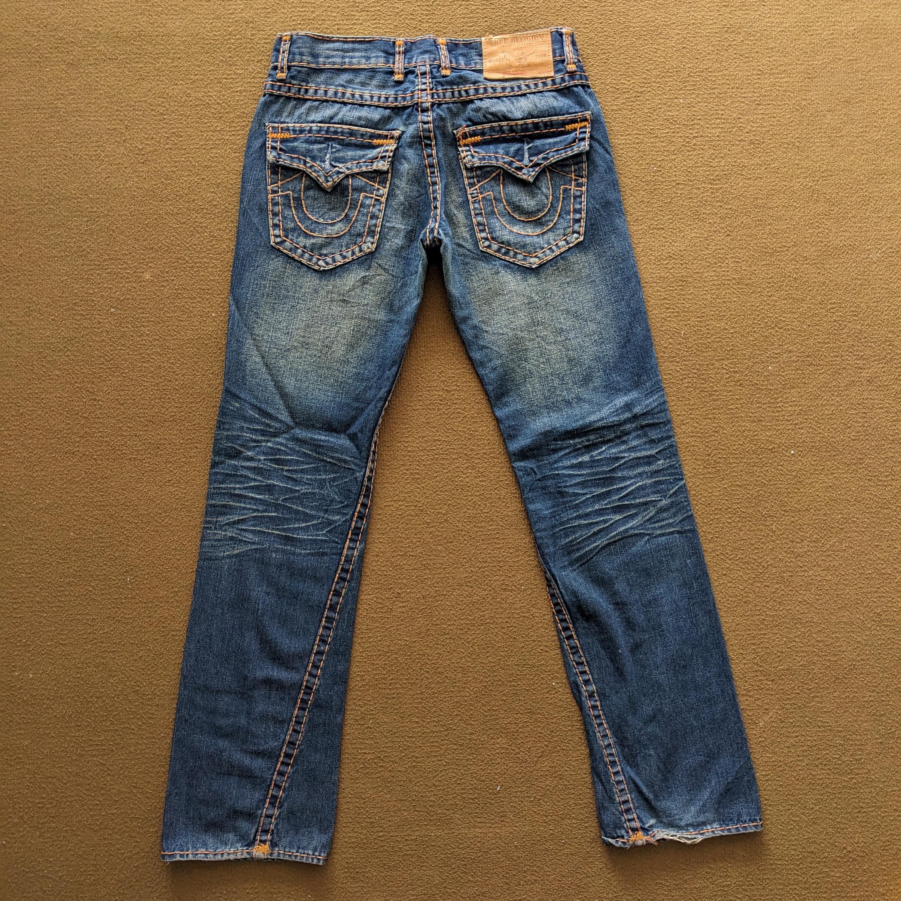 レア 希少 TRUE RELIGION USA製 サイケ 刺繍 フレアデニム True