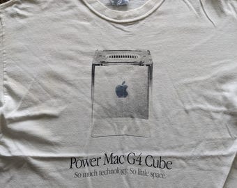 Apple - 激レア！新品！mac cube Tシャツ★G4！2000年 Vintage Apple Power Mac G4 Cube Promo Style Tshirt - Etsy