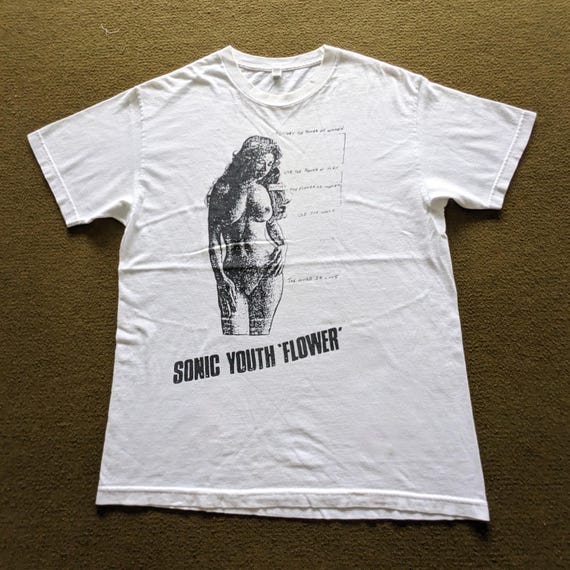 Vintage SONIC YOUTH Flower American Rock Band T-shirt - Etsy
