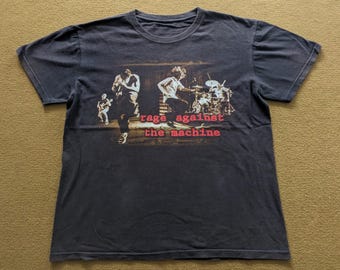 Vintage Rage Against The Machine American Rock Band T-shirt