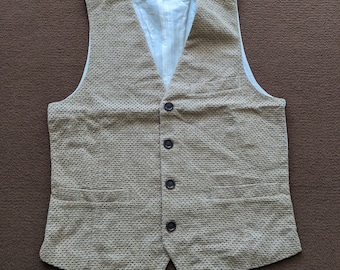 Vintage Blue Blue Japan Fashion Style Vests