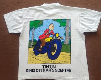 Vintage The Adventure Of TinTin American Cartoon T-shirt