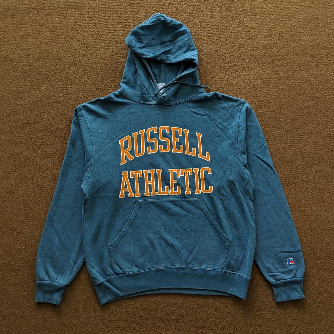RUSSELL ATHLETIC 90s sweat hoodie ネイビー L Russell Sweatshirt / 90s Hoodie / 1990s Russell Athletic