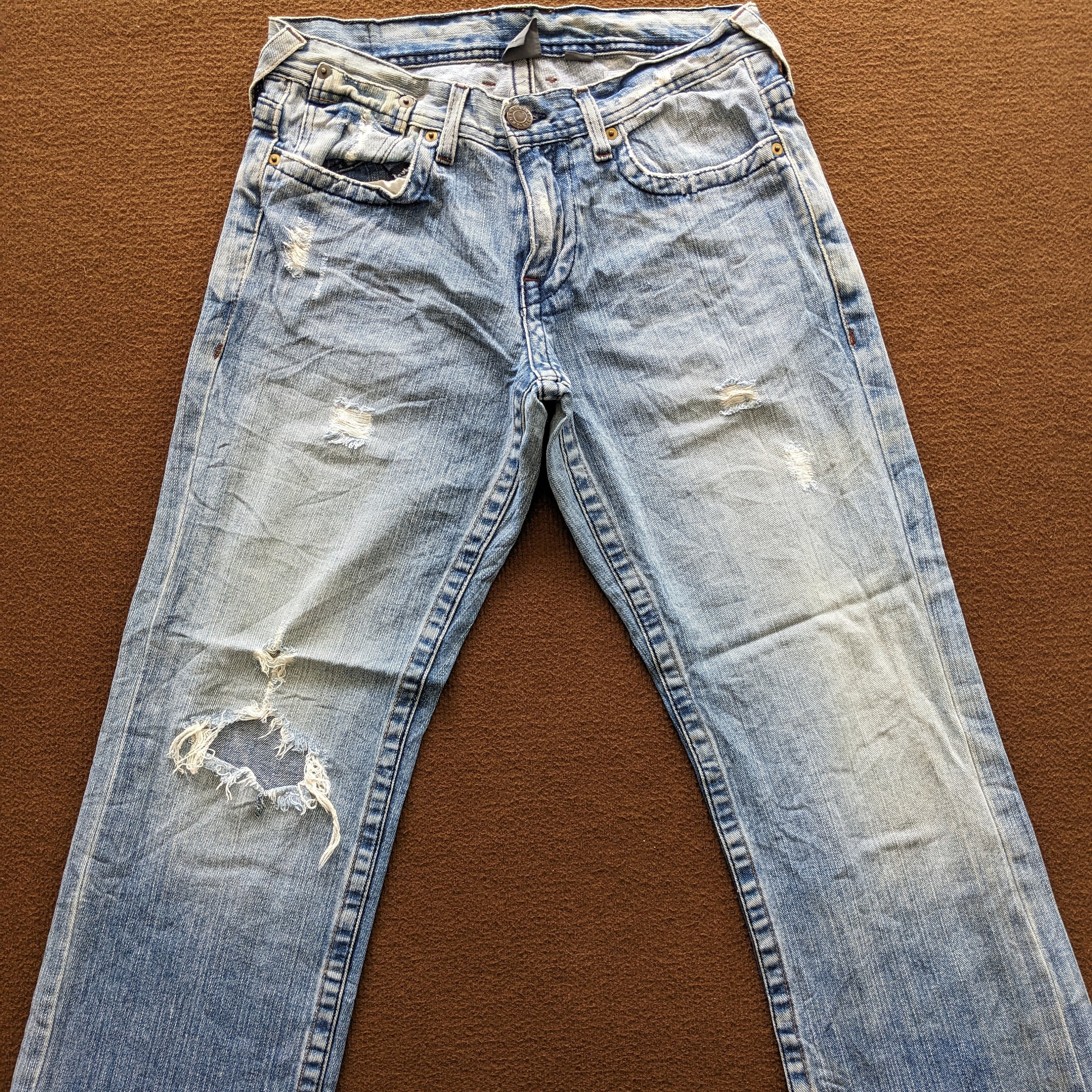 Vintage Armani Exchange American Brand Distressed Jeans - Etsy