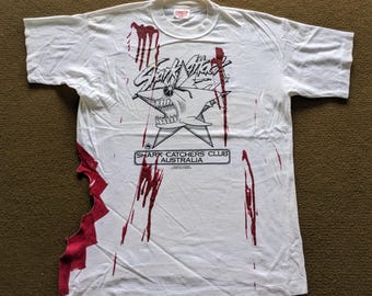 Vintage Shark Attack Shark Catchers Club Costume Tshirt - Etsy