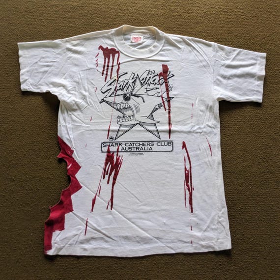Vintage 90's SHARK CATCHERS Club Movie T-shirt - Etsy