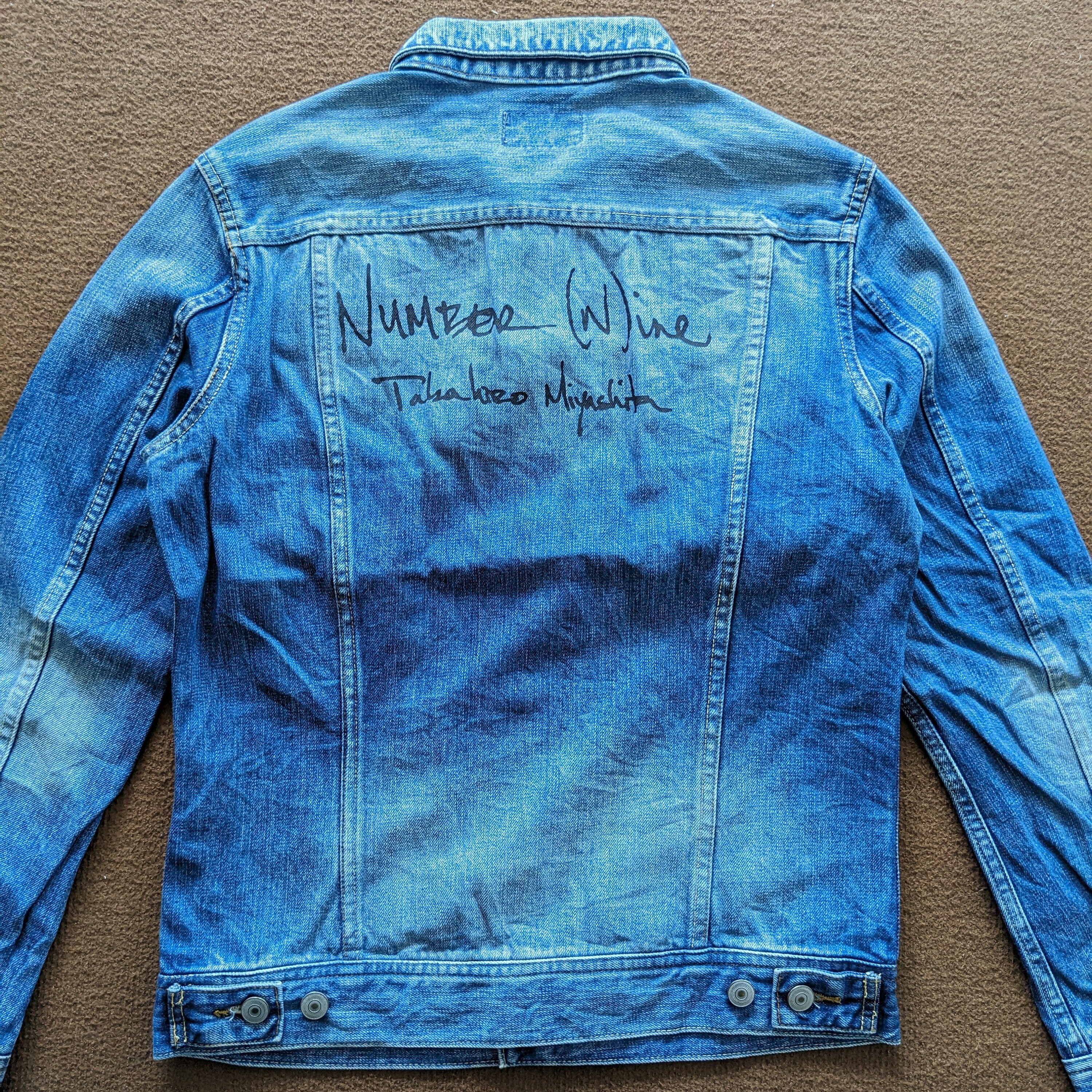 Vintage Custom Art Logo Number Nine Japanese Brand Denim Jacket