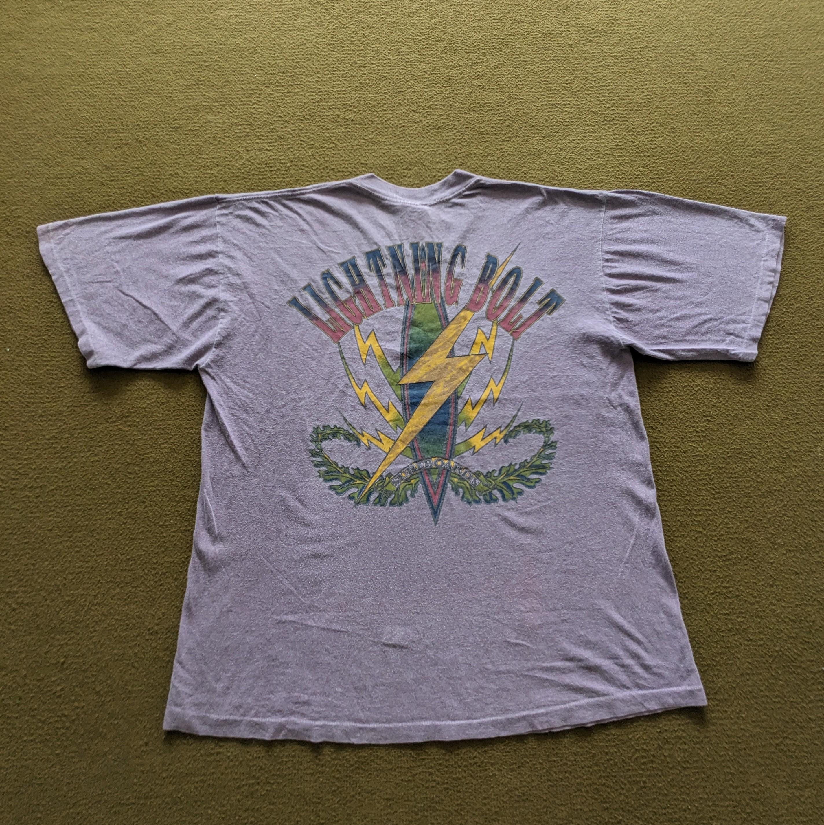Vintage 90's LIGHTING BOLT SURFBOARDS Surfing Style T-shirt
