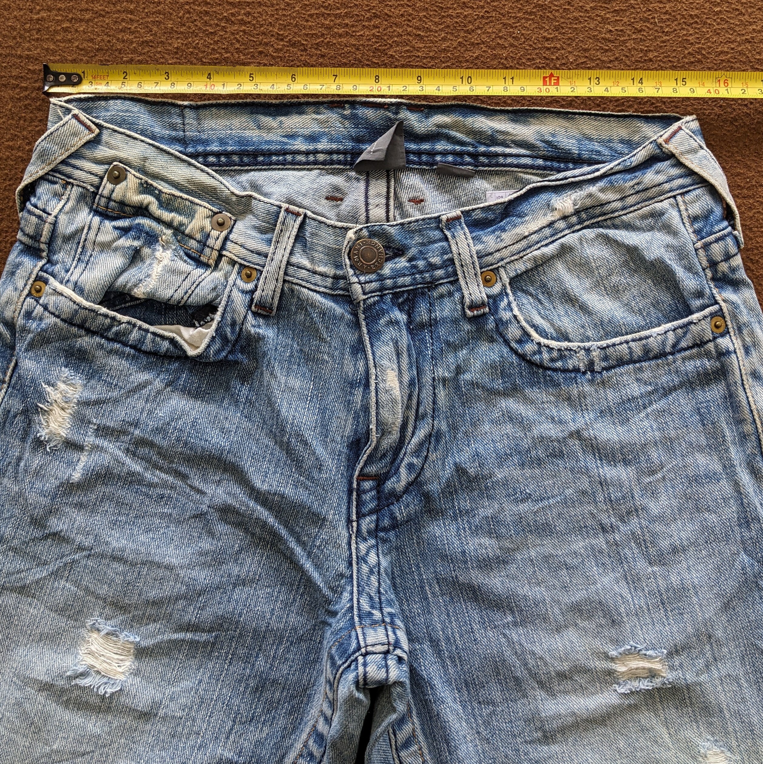 Vintage Armani Exchange American Brand Distressed Jeans - Etsy