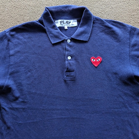 Vintage PLAY Comme Des Garçons Japanese Brand Polo Shirts - Etsy