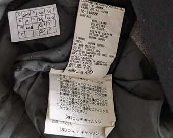 Vintage TRICOT Comme Des Garçons Japanese Fashion Brand Jacket