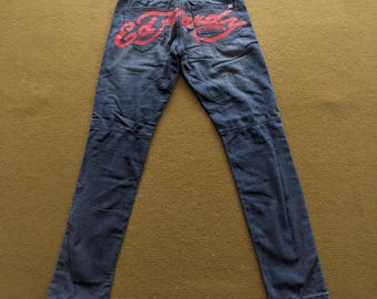 Vintage Ed Hardy by Christian Audigier Japanese Brand Custom Jeans