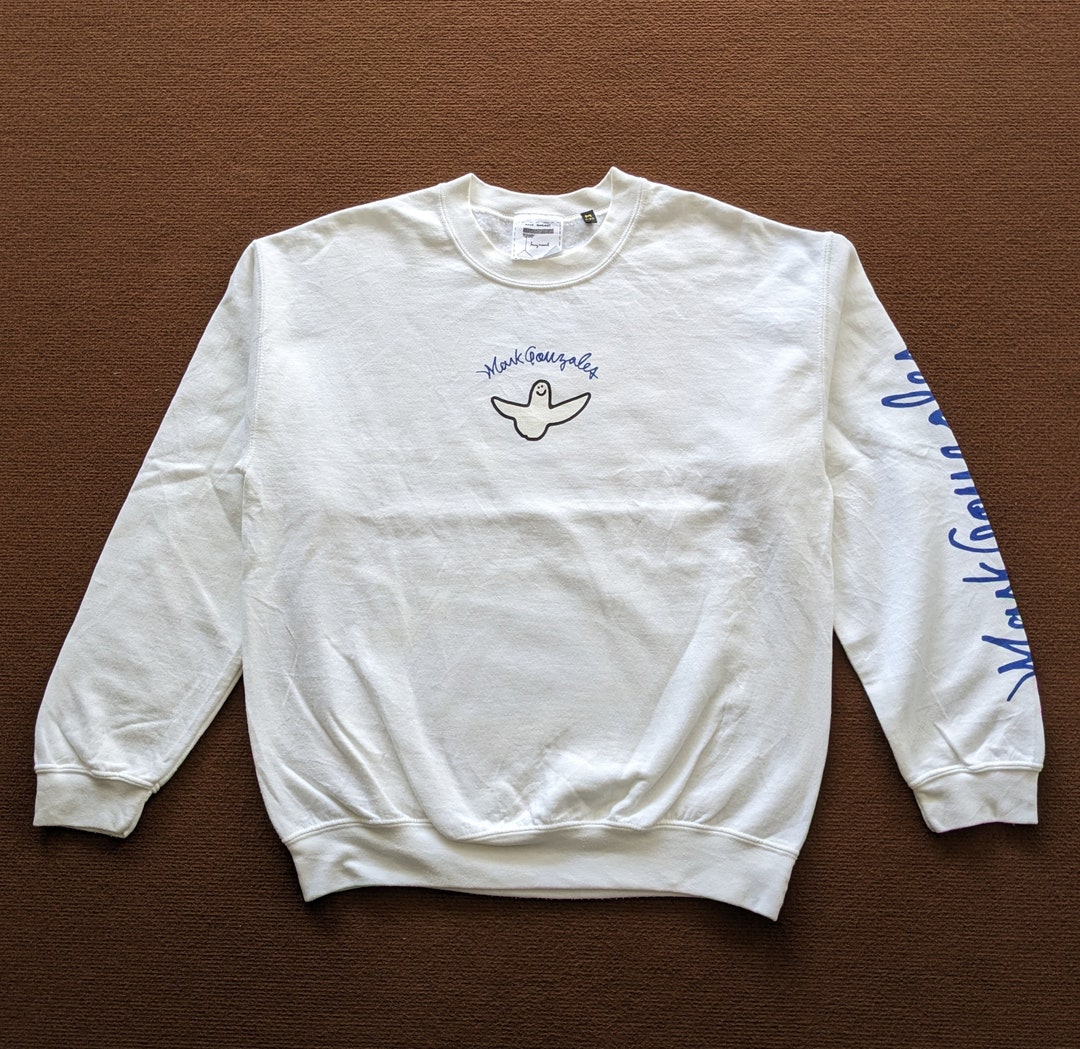さらに100円引き◆Mark Gonzales◆MG NECO GRAPHIC SWEATSHIRT Vintage Mark Gonzales Hoodie Print Logo Black Color Men's L