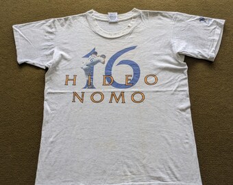 Vintage 90s LA Dodgers Hideo Nomo T-shirt - MLB Size L - Etsy