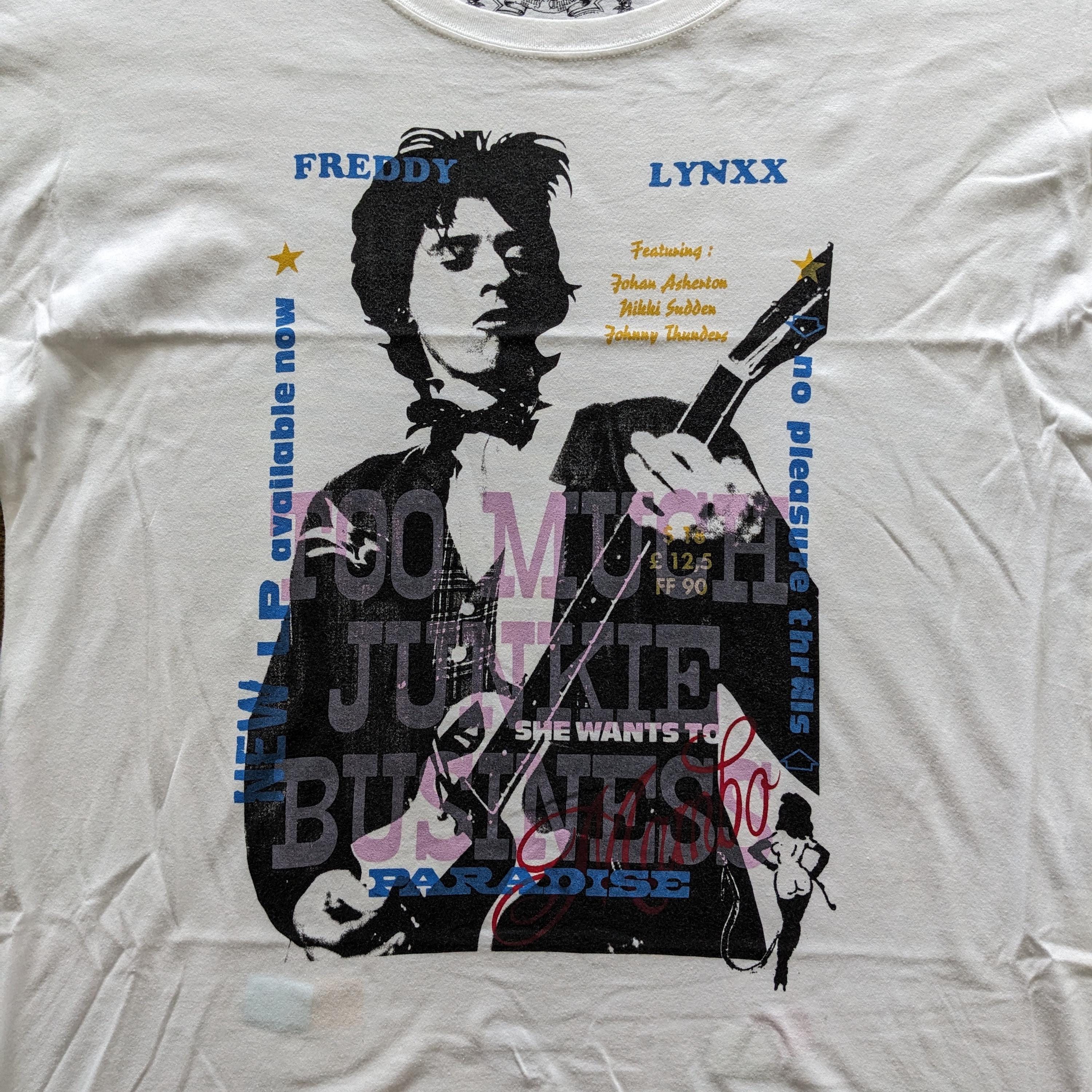 Vintage JOHNNY THUNDERS X Hysteric Glamour Japanese Singer T