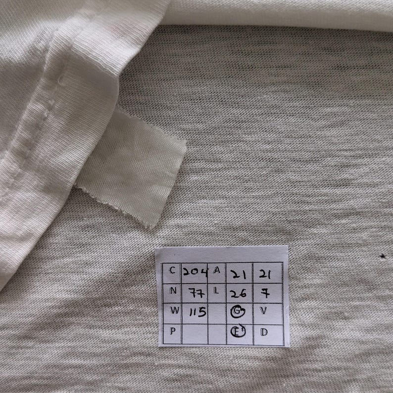 K&ouml;nnte beinhalten: Ein wei&szlig;es Etikett mit schwarzem Text und Zahlen. Das Etikett hat die Buchstaben C, N, W und P in der ersten Spalte. Die zweite Spalte hat die Zahlen 204, 77, 115 und leer. Die dritte Spalte hat die Buchstaben A, L, V und D. Die vierte Spalte hat die Zahlen 21, 26, 7 und leer. Die f&uuml;nfte Spalte hat die Zahlen 21, 7, leer und leer.