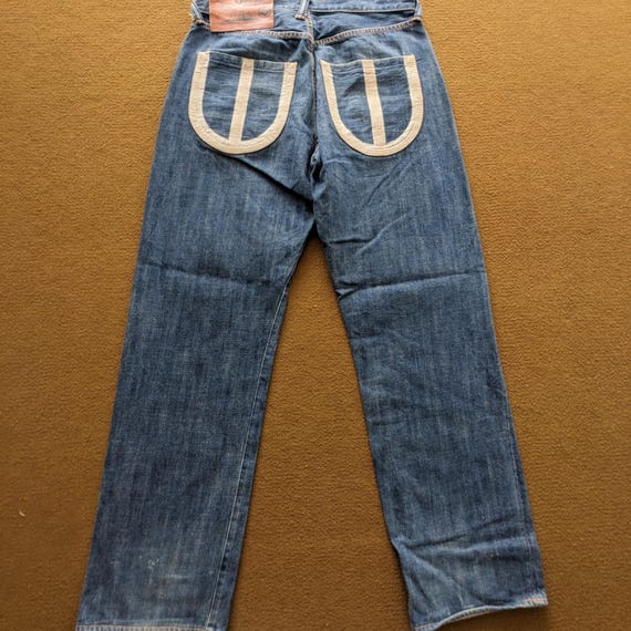 パンツ evisu yamane embroidery design denim Yamane Women's Denim Jeans Bootcut Pants Embroidered Blue