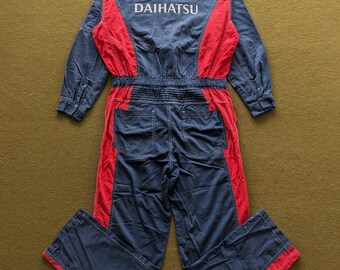 Vintage DAIHATSU Japanese Motorsports Racing Coverall Workwear Jacket